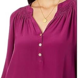 Lilly Pulitzer Silk Elegant Magenta Blouse